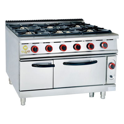 معدات طهي المطاعم الغازية من الفولاذ المقاوم للصدأ GL-RS-4G 192kg الوزن 3.95/5.66Kg/h الاستهلاك