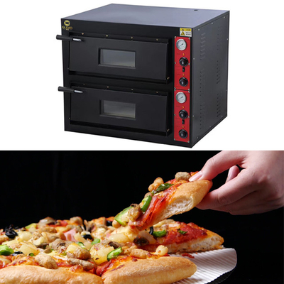 فولاذ المقاوم للصدأ فرن الخبز البيتزا الكهربائية PZ-02 المعدات التجارية 220-240V/50Hz-60Hz 8.4kw الطاقة
