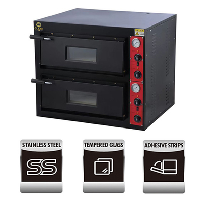 فرن الخبز التجاري الكهربائي PZ-02 الإنتاجية 8.4kw الطاقة 220-240V / 50Hz-60Hz