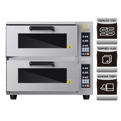آلة تحضير البيتزا الكهربائية / الخبز الإنتاجية 5kw الفرن التجاري ~ 220-240V 50HZ