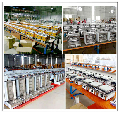 مطعم كهربائي معدات الطبخ الصلب المقاوم للصدأ الشواية التجارية GL-TT-6 نموذج 29KW الطاقة - 176kg