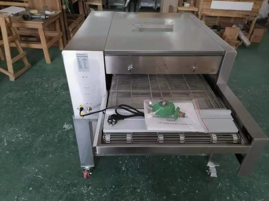 فرن الخبز الغازي التجاري 220V/50Hz LPG LNG 0-400.C درجة حرارة 80KG الوزن الصافي