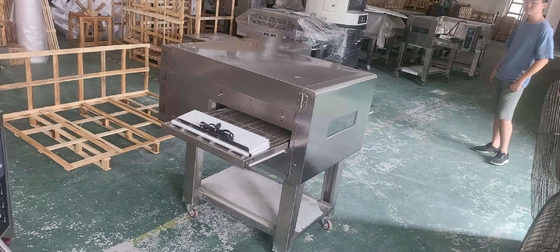 فرن خبز البيتزا الكهربائي مع قاعدة الرخام / الفولاذ المقاوم للصدأ 3N-380V / 50Hz فولتاج LPG / LNG نوع الغاز