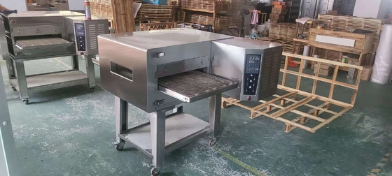 فرن خبز البيتزا الكهربائي مع قاعدة الرخام / الفولاذ المقاوم للصدأ 3N-380V / 50Hz فولتاج LPG / LNG نوع الغاز