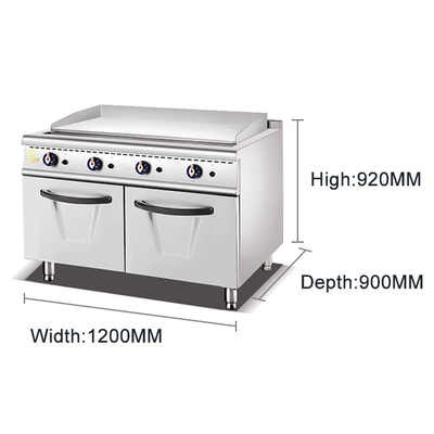 معدات طهي المطاعم الغازية من الفولاذ المقاوم للصدأ طراز 1200 GL-RG-1200 طاقة 18 LPG/NG 168kg