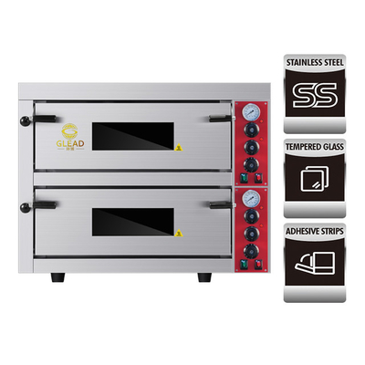 فرن خبز البيتزا التجاري بقوة 9 كيلوواط 3N-380V/220-240V فولت 115 كجم الوزن