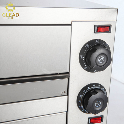 فرن بيتزا كهربائي 16 بوصة 2460W معدات الخبز 220V النموذج التجاري