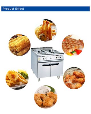 استهلاك الغاز الغاز المسال / الغاز الطبيعي 800 × 900 × 850 70 مطعم معدات الطبخ غاز المقلي