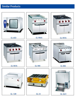 800×900×850 70 أجهزة مطبخ الوجبات السريعة من الفولاذ المقاوم للصدأ لإنتاج الكميات الكبيرة