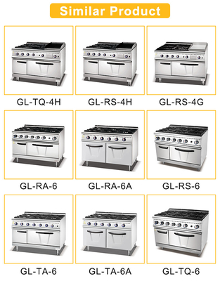 معدات طهي المطاعم GL-RS 80L مع استهلاك الغاز LPG/NG 1.76/2.2Kg/h