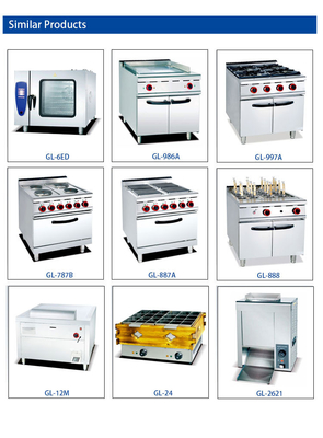 800×900×850 70 GL-RS معدات الطبخ لمطابخ المطاعم الثقيلة