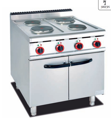 طباخ غازي من الفولاذ المقاوم للصدأ معدات المطبخ التجارية مع 11.2kw الطاقة 100-300.C نطاق درجة الحرارة القائمة