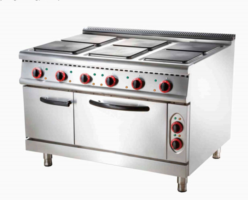 طباخ غازي من الفولاذ المقاوم للصدأ معدات المطبخ التجارية مع 11.2kw الطاقة 100-300.C نطاق درجة الحرارة القائمة