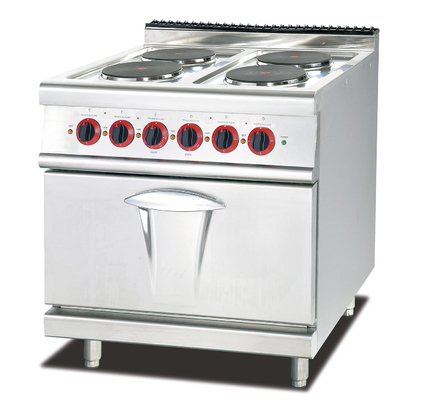 طباخ غازي من الفولاذ المقاوم للصدأ معدات المطبخ 10kw 220V 4 محرقات 100-400 ° F