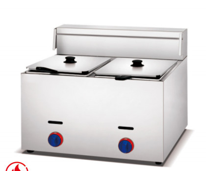 مقلاة غاز تجارية مع محرقات 2 11.2kw الطاقة R1 3/4 اتصال الغاز