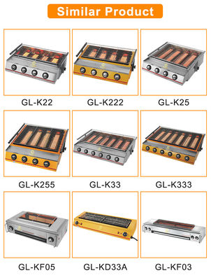 الصلب المقاوم للصدأ GL RH الشواية الغازية التجارية مع مجلس الوزراء سهلة تشغيل الغاز الطبيعي المسال