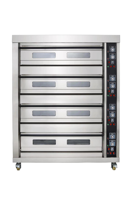 16 صينية سعة غاز مدعومة الخبز سطح الفرن 220V50HZ 0.3KW الطاقة