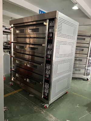 16 صينية سعة غاز مدعومة الخبز سطح الفرن 220V50HZ 0.3KW الطاقة