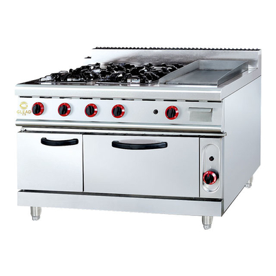 GH-999A مجموعة غاز مع Ava صخرة الشواية 27Kw ثقيلة الوظيفة مطعم طهي الفرن.
