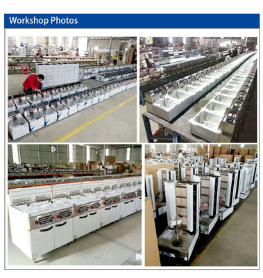 مجموعة غاز تجارية مع 4 مشعلات / فرن غاز 20.8 كيلوواط طاقة مطعم معدات الطهي GH-987A