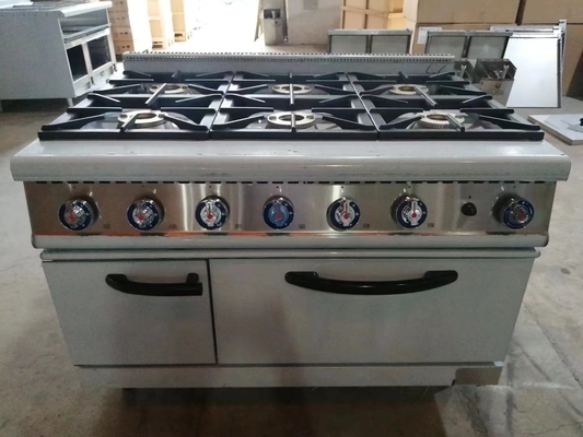 20.8kw معدات الطبخ الغازية المتنوعة مع فرن غازي ذو أربعة محرقات