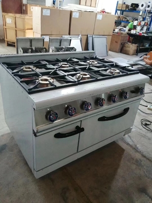 20.8kw معدات الطبخ الغازية المتنوعة مع فرن غازي ذو أربعة محرقات