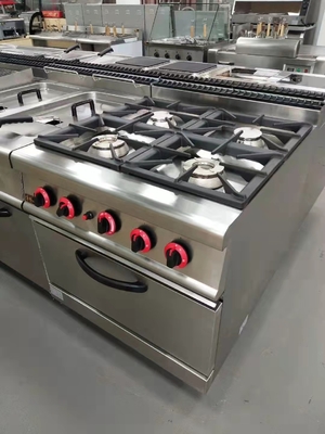 GH-987A مجموعة غاز مع 4 محرقة وفرن غاز 20.8 كيلوواط معدات الطهي القوية