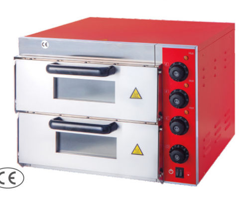 فرن البيتزا الفضي من الفولاذ المقاوم للصدأ 50-300 درجة مئوية مع معدات الطبخ مع لوحة التحكم الميكانيكية