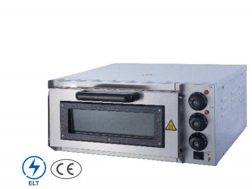 فرن البيتزا الفضي من الفولاذ المقاوم للصدأ 50-300 درجة مئوية مع معدات الطبخ مع لوحة التحكم الميكانيكية