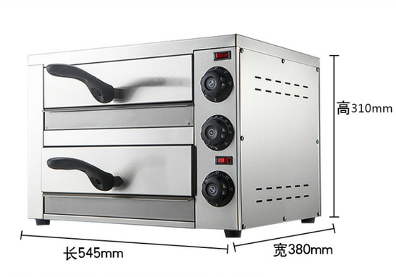 محطة الخبز في فرن البيتزا من الفولاذ المقاوم للصدأ مع 220V-240V التحكم في الحرارة لصنع البيتزا المثالي