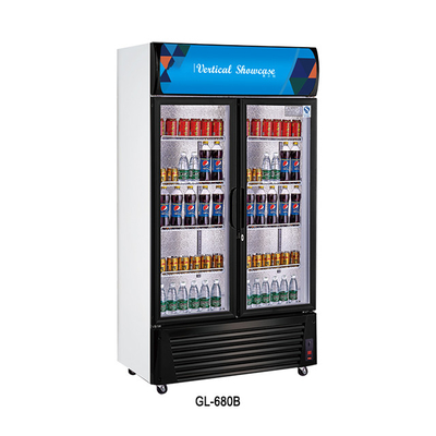 الفولاذ المقاوم للصدأ 0 ~ 10 درجة حرارة مشروبات عرض بارد 1300L حجم 220-240V الجهد