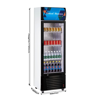 الفولاذ المقاوم للصدأ 0 ~ 10 درجة حرارة مشروبات عرض بارد 1300L حجم 220-240V الجهد