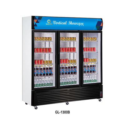 تبريد مشروبات الفولاذ المقاوم للصدأ التجاري 1300L حجم 220-240v الجهد 0 ~ 10 درجة حرارة