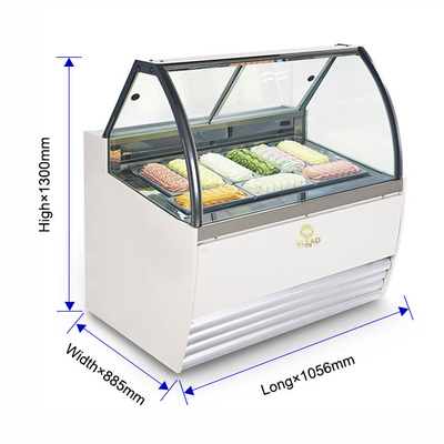 1050W معدات التبريد الصناعية الإيطالية 18pcs مرمر قاعدة العرض -16 إلى -18 درجة مئوية