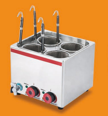 طباخ المعكرونة الفضي من الفولاذ المقاوم للصدأ 220V-240V مع لوحة التحكم الرقمية لطهي المعكرونة بدون جهد