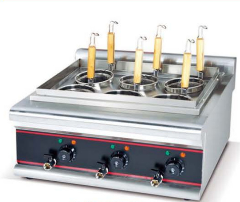 طباخ المعكرونة الفضي من الفولاذ المقاوم للصدأ 220V-240V مع لوحة التحكم الرقمية لطهي المعكرونة بدون جهد
