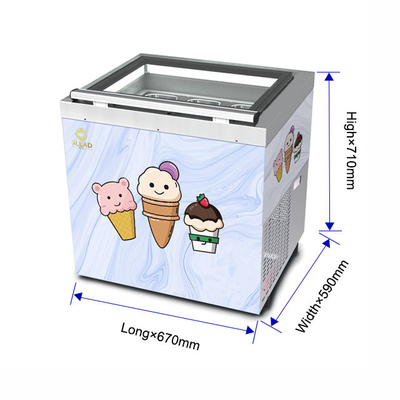 200W Smart Gelato Ice Cream Showcase with Reverse Cycle Defrost - 44KG وحدة التبريد الصناعي