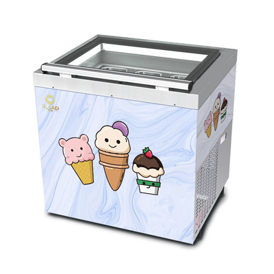 200W Smart Gelato Ice Cream Showcase with Reverse Cycle Defrost - 44KG وحدة التبريد الصناعي
