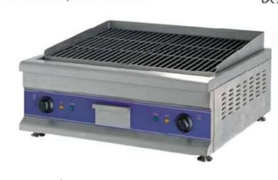 فضي وأبيض 220V-240V الحديد الحمم الصخرية الشواية لوحة التحكم الرقمية درجة الحرارة 500 إلى 700 درجة