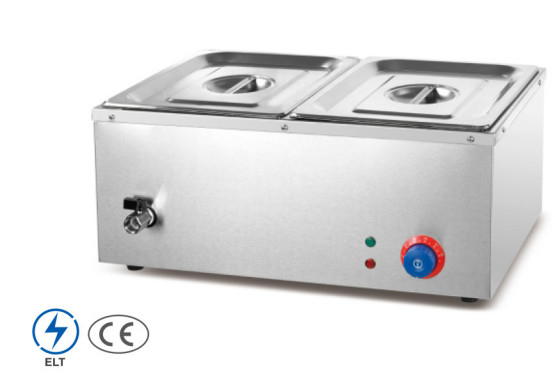 مطعم كهربائي شوربة دافئة حمام ماري الفولاذ المقاوم للصدأ 0 °C ~ 100 °C نطاق