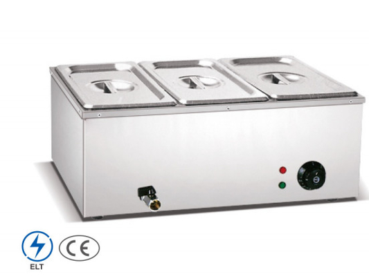 الفولاذ المقاوم للصدأ المرحاض الكهربائي ماري الفضة 0°C~100°C للمطبخ التجاري