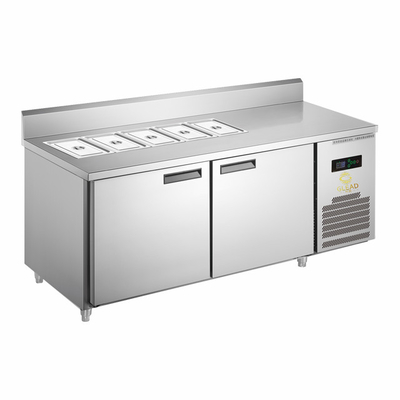 410L معدات التبريد الصناعية درجة الحرارة 5-18C/0-5C الكفاءة 390W وحدة الطاقة خزانات البيتزا / خزانات السلطة