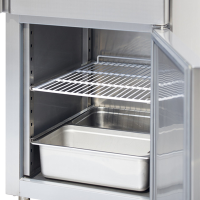 معدات التبريد الصناعية 600L التبريد مع 2 نصف الأبواب 220-240V / 1PH / 50HZ تكنولوجيا البرد