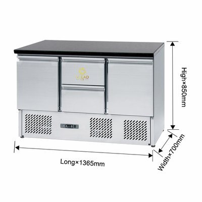 220-240 فولت 2N ~ 50HZ Ss304 سخان طاولة العمل الصناعية مع 3 أبواب