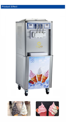360-460 كوب/ساعة آلة آيس كريم صناعية 2x2.1L خزان التجميد 22-28kg/h الإنتاج