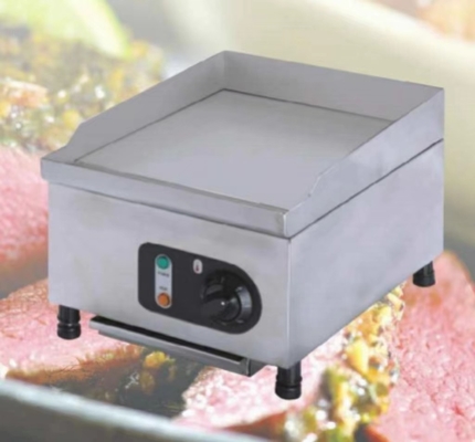مقلاة الفولاذ المقاوم للصدأ الكهربائية 220-240v 50hz معدات المطبخ الفضية لطهي الأطعمة المختلفة