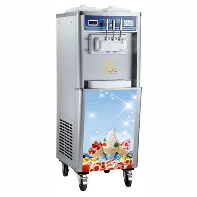 آلة صنع الآيس كريم التجارية 2.6kW R22/R404A المبردات 2x1.8L2x2.1L القدرة 330-420 كوب / ساعة
