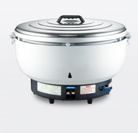 طباخ الأرز الحديدي 25L 0-100\u2103 معدات الطبخ المطبخ في الأسود / الأبيض / الأزرق