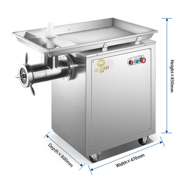 طاحونة لحوم من الفولاذ المقاوم للصدأ 2200W 150KG N.W معدات الفنادق مع سعة طحن