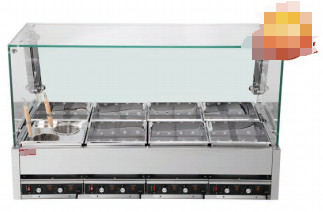 مقلاة كانتو من الفولاذ المقاوم للصدأ 9KW 220V 50-60HZ وظيفة الغليان أربعة / ستة / ثمانية صناديق